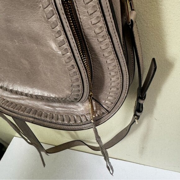 Rebecca Minkoff Vanity Saddle Bag Leather Bag Shoulder Crossbody Handle Western - Picture 7 of 16